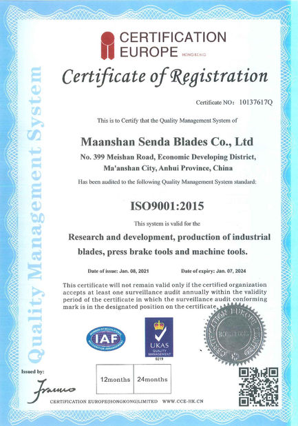 КИТАЙ Senda Group Co.，Ltd Сертификаты